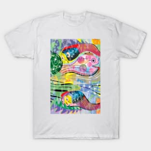 Hippy Fish in the Glow of a Rainbow T-Shirt